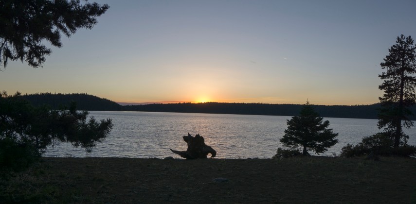 lake paulina at sunset